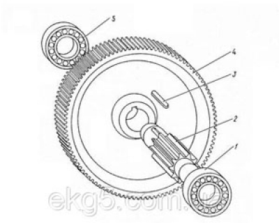 Блок на редуктор механизма поворота экскаватора ЭКГ-5 чертеж 1080.16.01сб