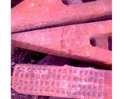 Зуб ковша ЭКГ-5, ЭКГ-5А с наплавкой чертеж 1080.10.02-1