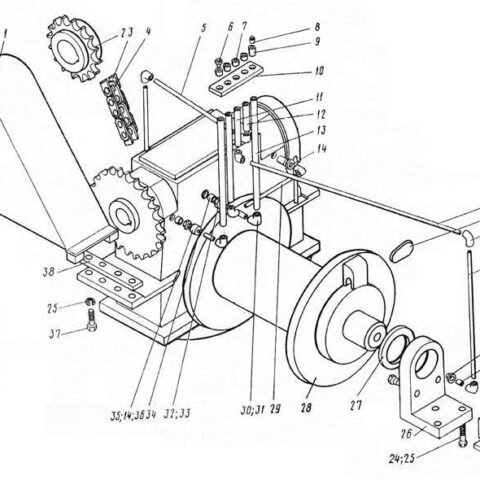 Звено соединительное на лебёдку 1080.09.50-1СБ