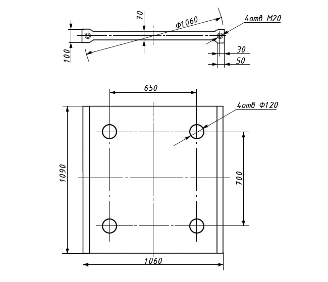 Плита распорная передняя СМД-111 3440.00.008/3442.00.002 Плита распорная передняя СМД-111 3440.00.008/3442.00.002
