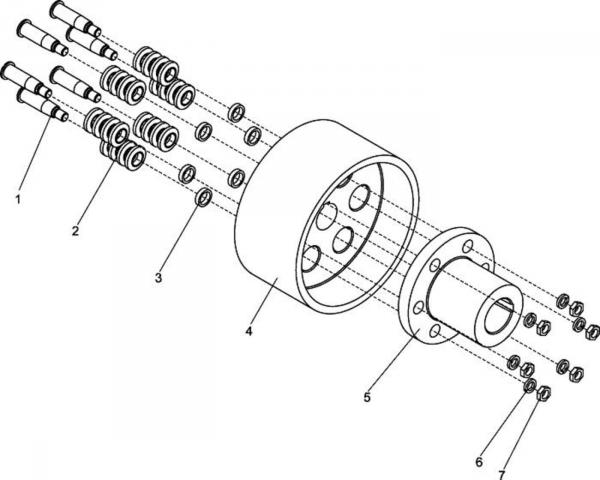 Полумуфта крана ДЭК 251 чертежный номер 251.12.04.001