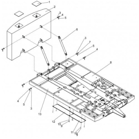 Поворотная платформа крана ДЭК 251 251.10.00.000-01