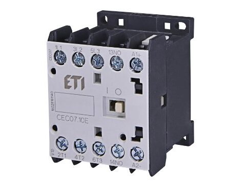 Электромагнитный контактор миниатюрный CEC 07.10 24V AC (7A; 4kW; AC3) ETI