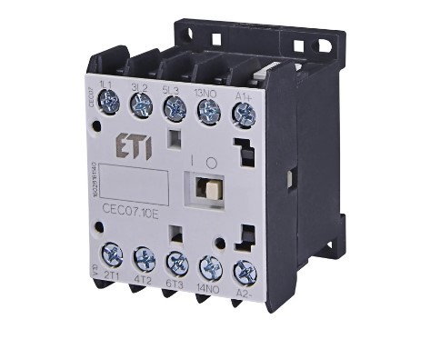 Электромагнитный контактор миниатюрный CEC 07.10 24V AC (7A; 4kW; AC3) ETI